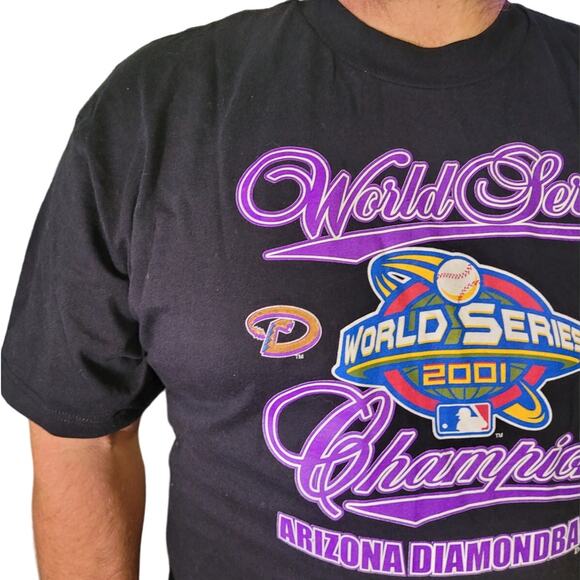 Vintage Y2K World Series 2001 Arizona Diamondbacks Men's XL Baseball MLB Gift - Picture 6 of 8